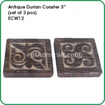 Antique Durian Coaster 3" (set of 2 pcs)